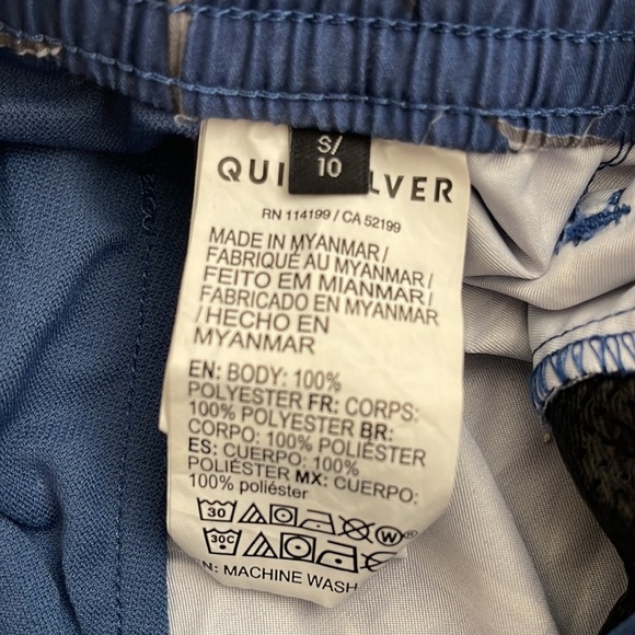 Quicksilver Boys Swim Trunks Sz.10 - Picture 3 of 3